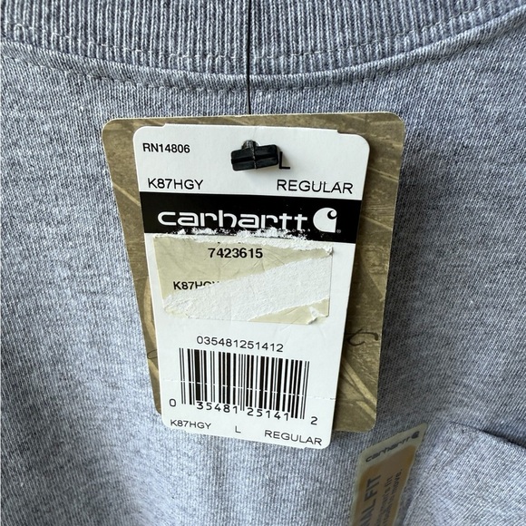 Carhartt Men's Loose Fit Short Sleeve Pocket T-Shirt Blue Size L NWT - Picture 3 of 4